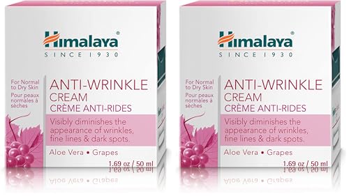 Himalaya Herbals Anti Wrinkle Cream 50 g, | Previene las arrugas, hidrata y energiza la crema facial | Tratamiento natural para una piel hermosa y saludable. Anti Wrinkle Cream Paquete de 2