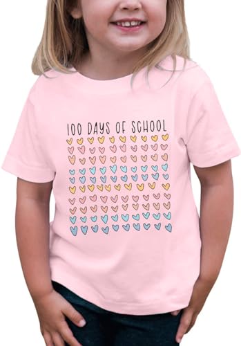 Image of BANGELY 100 Days of School Shirts for Kids Back to School Graphic Tee 100 Days Celebration Tshirt Elementary Student Gift