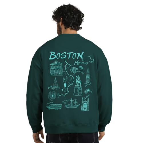 Image of Nobero Men's Graphic Printed Oversized Sweatshirt | Cotton Rich Fleece Round Neck Pullover | Relaxed Fit Casual Winter Wear for Men