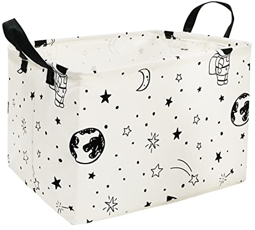 Image of Rectangle Gift Shelf Nursery Storage Basket Laundry Hamper Storage Box and Bins for Home Clothes with Handles