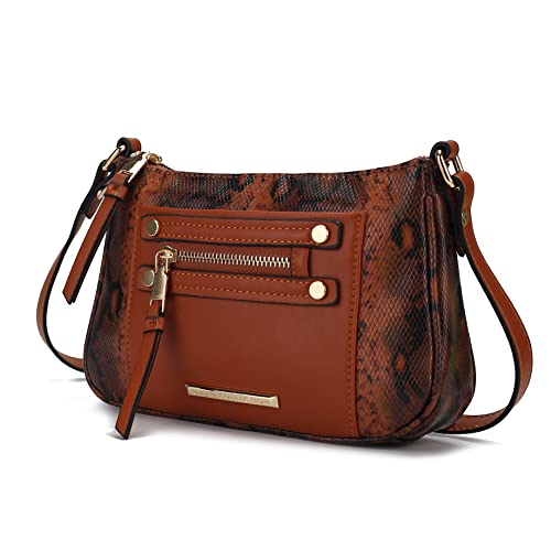 MKF Collection Crossbody Bag for Women, Designer Crossover Vegan Leather Messenger Handbag By Mia K