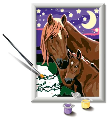 CreArt Kids 13x18cm : Chevaux à la tombee Ravensburger Jeux France - vue 5