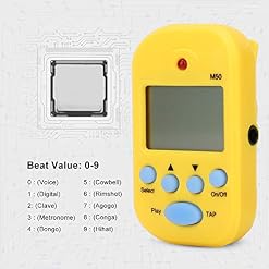 Mini métronome M50 Dilwe à écran numérique ACL pour piano, violon, guitare et tambour, jaune - Les Beatles, Paul McCartney, John Lennon, RIngo Starr, George Harrison Mini métronome M50 Dilwe à écran numérique ACL pour piano, violon, guitare et tambour, jaune – Image 7