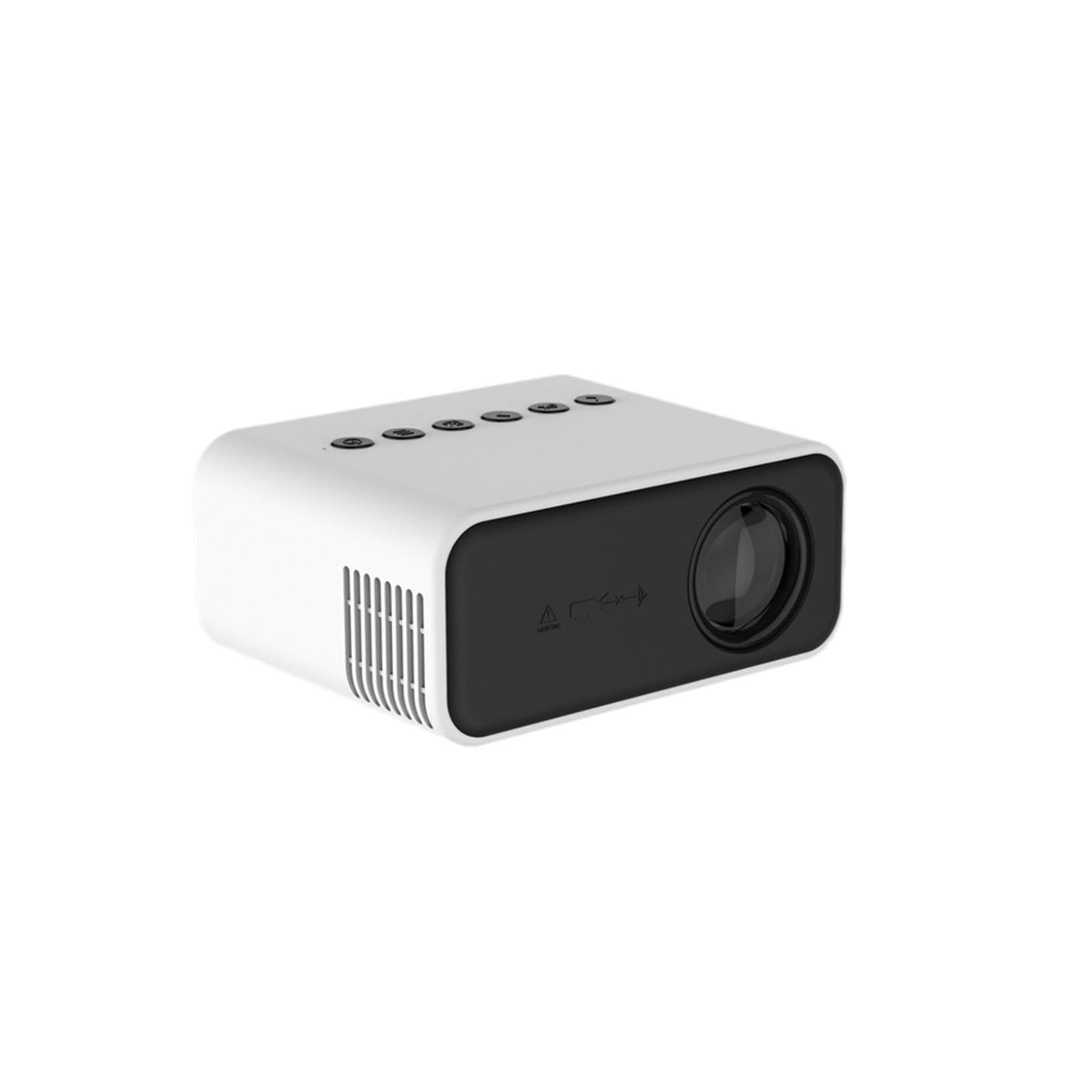 Full HD Mini Projector with Built-In Speaker, Portable Projector for Outdoor/Indoor, Wireless Projectors for Bedroom, Smart Movie Projector Low Noise, Support USB/HDMI/VGA Interface