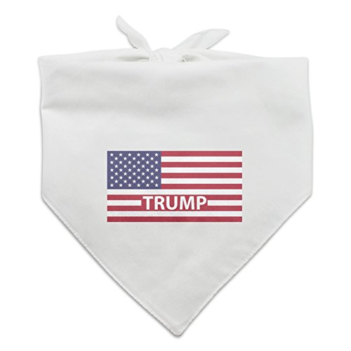 GRAPHICS & MORE President Trump American Flag Dog Pet Bandana - White