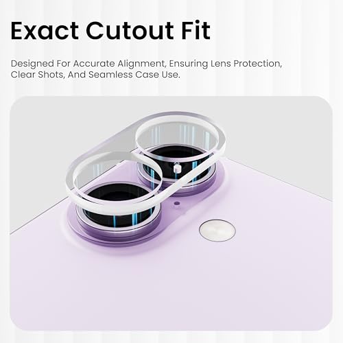Image of CASEGEAR Clear Camera Lens Protector Compatible With iPhone 17 | HD Clarity | Scratch Resistant | Complete Coverage | Easy Installation