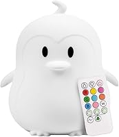 Vista 10 de LumiPets Eggbert the Elephant - Luz nocturna blanda para niños Luz nocturna de silicona con toque, control remoto Luz recargable de animales que