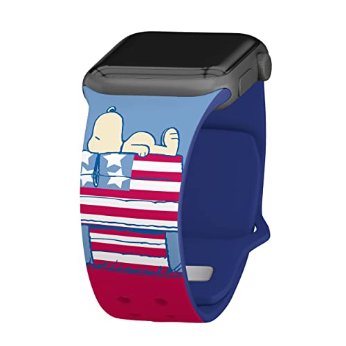Affinity Bands Peanuts Patriotic HD Watch Band Compatible with Apple Watch (38/40/41mm Long Patriotic)