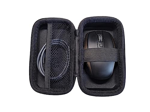 Provance Schutztasche Hardcase Hartschalenetui für PC Computer Zubehör Außenabmessungen 140 x 70 x 60 mm Innenabmessungen 135 x 65 x 58 mm Stoßschutz integriertes Netz und Gummizug Schwarz (M)