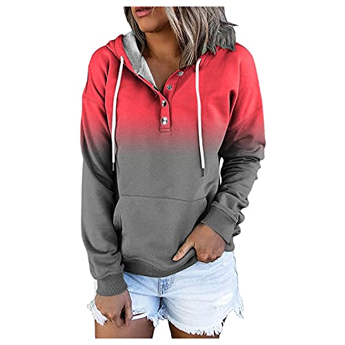Sweat à capuche femme rouge tie-dye pour un confort doux et décontracté