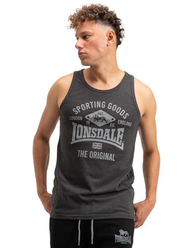 Débardeur gris Lonsdale London Pilton homme coupe regular en coton léger