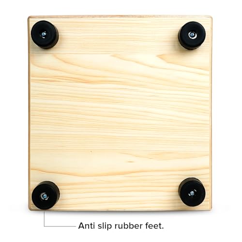 Image of Kadence CL50 Heartbeat Cajon | 40 Adjustable Snare Strands | Maple Body & Walnut Head | Anti-skid Rubber Feet | Includes Learning Course | Brown