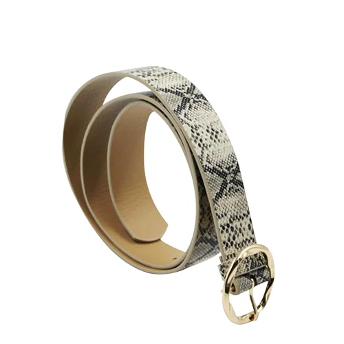 Women Belts Fashion Snakeskin Print PU Leather Waist Belt Waistband2