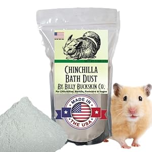 2.5 LB. Chinchilla Dust Bath Bag, Pet Supplies, Pure Cleansing Pumice Sand for Cleaning Hamsters, Mice, Degu, Small Pet Animals, Premium Bath Powder, Natural Dusting Powder by Billy Buckskin Co.