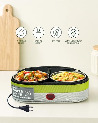 Image of Ecoline Q2, Electric Lunch Box, Capacity 800ml (Green)