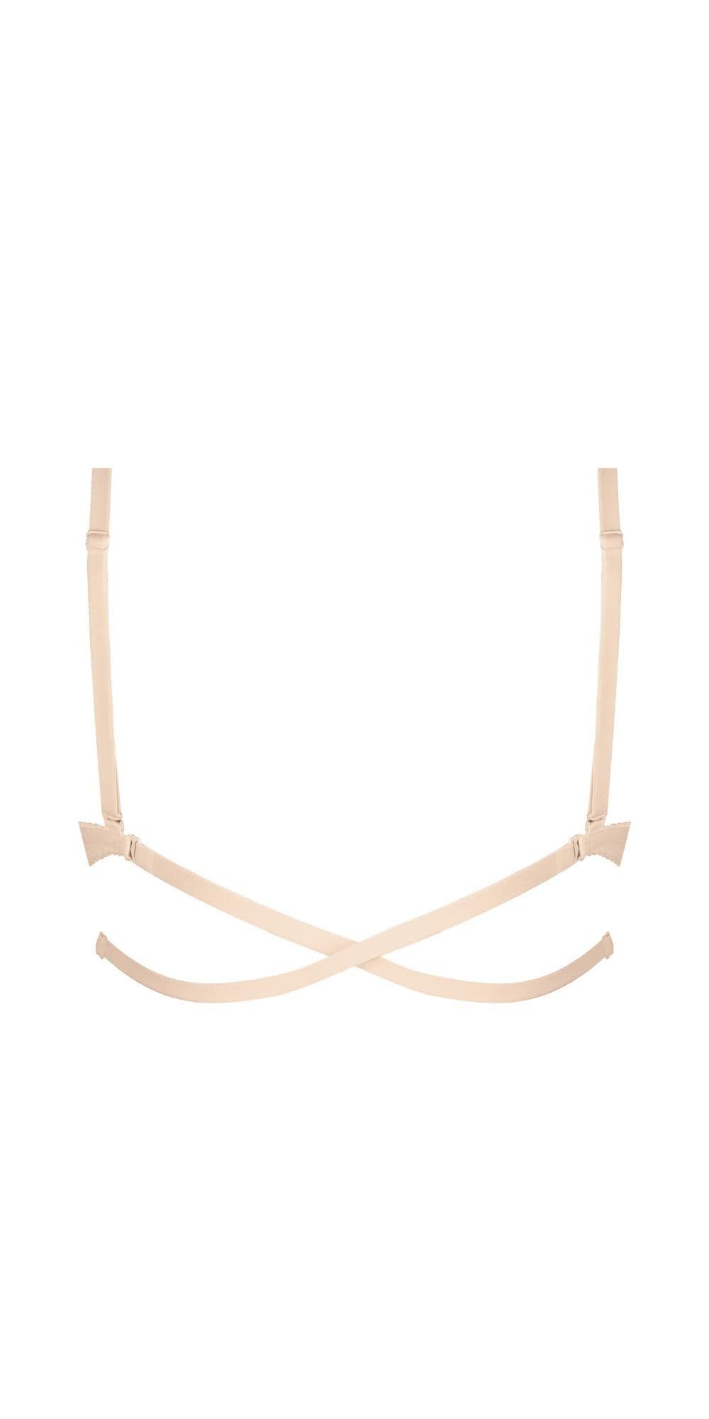 Nipplex Ismena 02 Sujetador Push-Up Con Tirantes De Silicona Multiposición Regulables Y Extraíbles Liso Con Aros Para La Boda - Hecho En La, Beige,95C