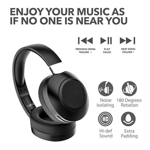 RCA Wave-54 Wireless Over-Ear Bluetooth Headphones, Hi-Res Audio, Deep Bass, Noise Cancelling, Bluetooth 5.3, Foldable Headset with Mic, 12H Playtime, Comfortable for Travel, Work & Gaming - image 3