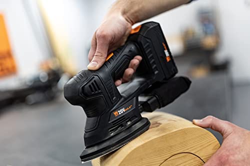 Wen Cordless Palm Sander With 20V Max 2.0 Ah Lithium-Ion Battery And Charger (20401) Black #TOP2