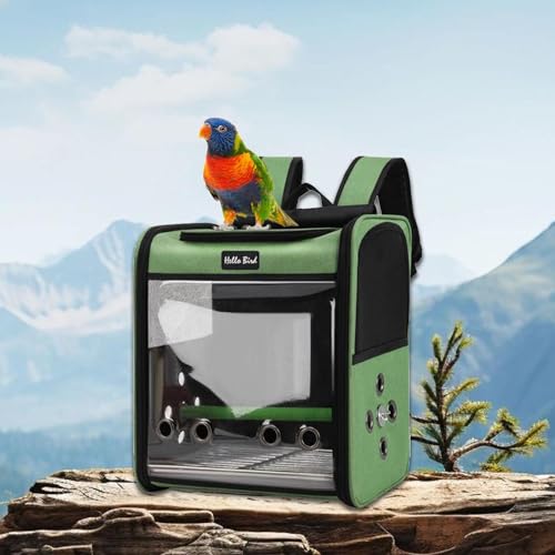 Nishiyuenyi Bolsa de Transporte para Pássaros para Calopsita, Mochila com Suporte, Bolsa Portátil pa