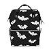 Produktbild Lafle Mumien-Rucksack, Schultasche, gruselige Fledermaus-Silhouetten, Rucksack, multifunktional, großes Fassungsvermögen, Wickeltasche, Tragetasche für Damen und Herren