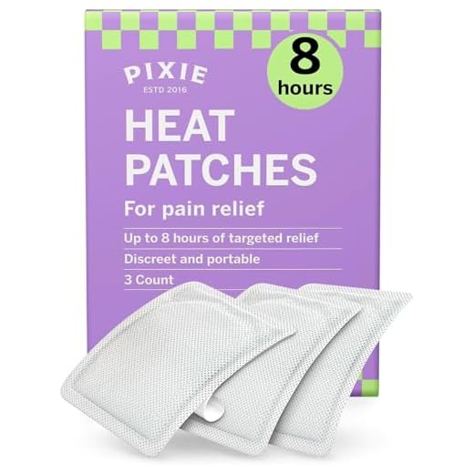 Pixie - Parches de calor para aliviar el dolor menstrual - Terapia de dolor abdominal inferior y de espalda - Alternativa natural a la lidocaína ICY Hot - Hasta 8 horas - 3 almohadillas de calor