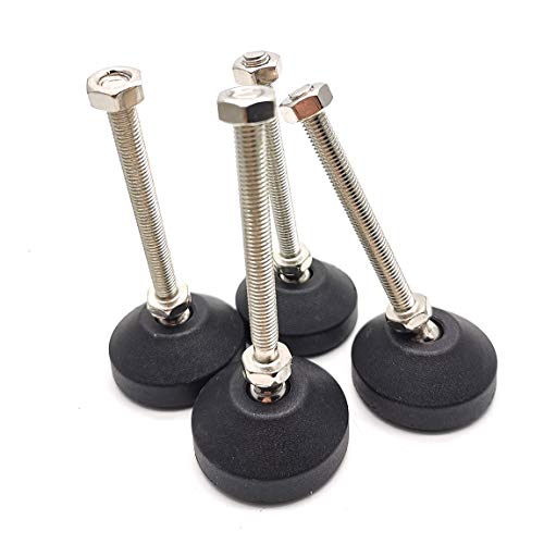 Mimhooy Leveling Feet Adjustable & Swivel Screw Leg Furniture Levelers M8 Thread Size, 3.15