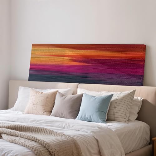 Tableau graffiti abstrait grand format toile panoramique 70x210