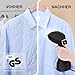 LEBENLANG Steamer Dampfglätter TESTSIEGER - 1500W & 300ml inkl. Bügelhandschuh & Aufsätze I Pro Dampfsteamer für Kleidung & Clothing I Dampfbügeleisen Stiemer Bügeleisen Handheld steam iron - Schwarz