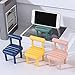 DIY Mini Chair Cell Phone Stand, Candy Color Mobile Phone Holder, Multi-Angle Chair Shape Table Phone Bracket, Compatible with All Mobile Phones, PP Material and Well Made (Green) -1 Pack