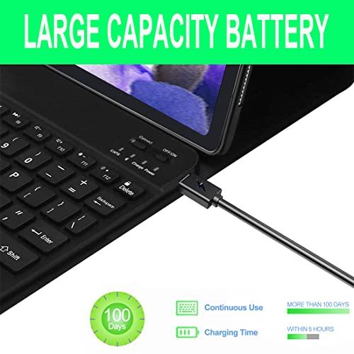 Keyboard Case for Samsung Galaxy Tab S9 Plus/S9 FE+/ S9+/S8 Plus/ S8+/S7 Plus S7+/ S7 FE 12.4 Inch 2023 2022 2021, Bluetooth Keyboard case Detachable Wireless Slim Stand Cover with Pen Holder, Black by SUYOOULIN - Image 5