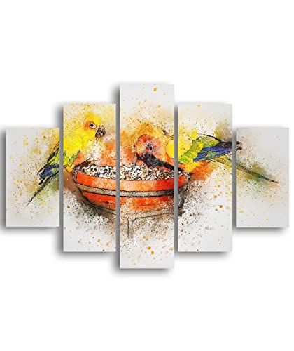 Tableau oiseaux Homemania multicolore pour créer une ambiance naturelle et apaisante