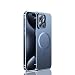 Produktbild MarieLou Berlin | iPhone 15 I I Pro I Max | Antigelb Metall Optik Hülle | Kompatibel mit Apple MagSafe Zubehör | Hard Case (Blau, 15 Pro Max)