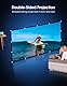 Osoeri Leinwand Beamer 100 Zoll, 16:9 HD Faltbarer Beamer Leinwand, Anti-Falten Doppelseitige Projector Screen 221 x 125cm, Tragbarer Projektor Leinwand für Zuhause, Schule, Treffen