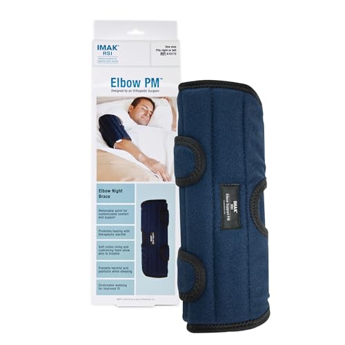 Brownmed – IMAK RSI Elbow PM – Elbow Brace & Immobilizer for Nighttime – Removable Splint for Cubital Tunnel Syndrome & Ulnar Nerve Support – Stabilizer Brace to Support Tennis Elbow & Golfer’s Elbow