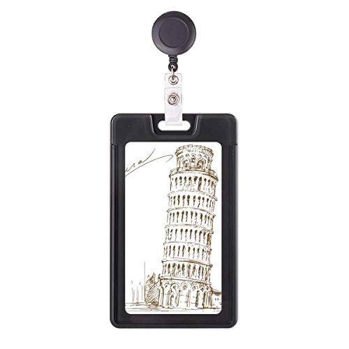 Porte-badge rétractable Tour de Pise idée cadeau collègue voyageur
