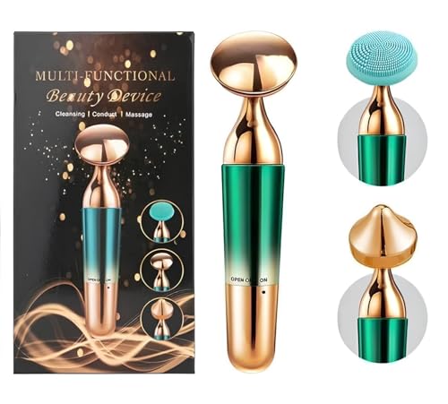 Image of KIMEE 3-in-1 Electric Facial and Neck Massager for Women | Anti Wrinkle and Anti Aging Beauty Device with Vibration Massage Modes | Face Slimming, Sculpting, Firming, Tightening, Smoothing Tool