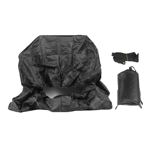 Kikumi Cubierta para Calentador de Piscina Al Aire Libre, Cubierta para Bomba de Calor para Piscina de Invierno a Prueba de Agua, Tela Oxford 420D, Recubierto de Plata, Negro