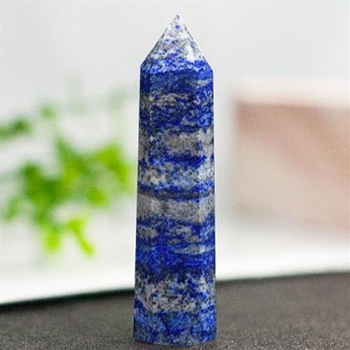 Obelisco de lapislázuli natural, torre de cristal para regalo 4