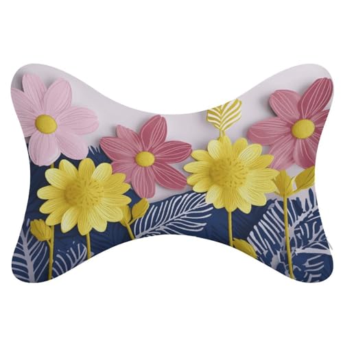 Oreiller de voiture en coton à mémoire de forme avec sangle réglable - 2