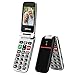 Produktbild Artfone Seniorenhandy ohne Vertrag, Klapphandy Mobiltelefon Senioren-Handy Großtastenhandy mit großen Tasten 2.4 Zoll Farbdisplay Notruftaste Taschenlampe Kamera GSM Dual SIM Rentner Handy (Schwarz)
