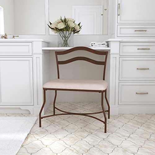 Hillsdale Windsor Vanity Bench, Burnished Bronze #TOP1