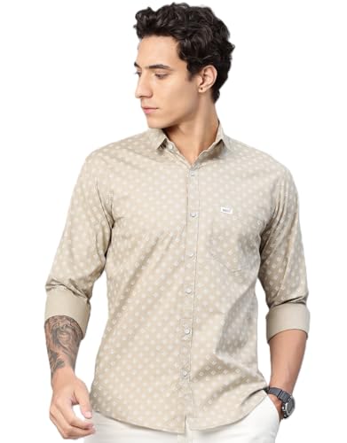 Image of Majestic Man Custom Abstract Printed Pure Cotton Slim Fit Casual Shirt