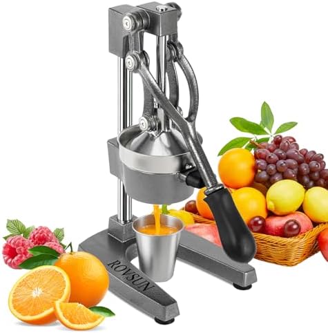 ROVSUN Commercial Grade Citrus Juicer Hand Press Manual Fruit Juicer Juice Squeezer Citrus Orange Lemon Pomegranate (Grey)