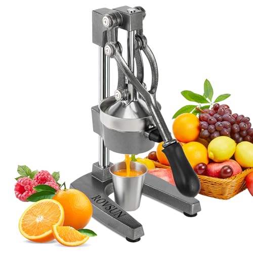 ROVSUN Commercial Grade Citrus Juicer Hand Press Manual Fruit Juicer Juice Squeezer Citrus Orange Lemon Pomegranate (Grey)