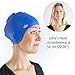 The Friendly Swede Swim Caps for Women & Men - Silicone Swimming Caps for Medium & Long Hair; Waterproof Swimming Cap for Women to Keep Hair Dry; Swim Cap for Adult and Child - Blue & Black 2-Pack