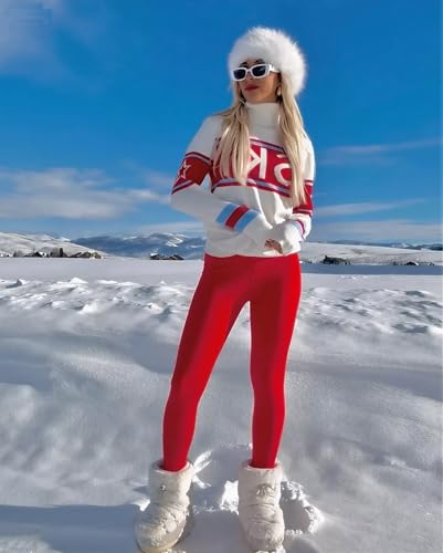 Image of DHSO Thick Winter Fleece Lined Leggings Women - Thermal Warm High Waisted Tummy Control Soft Pants for Snow Cold