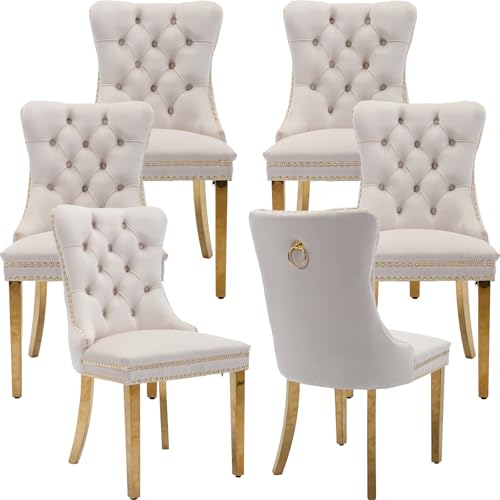 Waully Luxury Upholstered Dining Chairs
