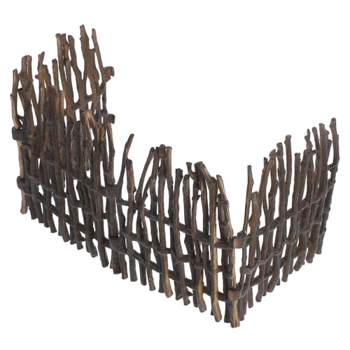 Totority 4個 ミニチュアフェンス 軽量持ち運び簡単 建築模型用 ミニランドスケープ飾り 妖精の ガーデンフェンス インテリア装飾