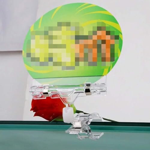 6 Stück transparente Kunststoff-Schilder, drehbar, doppelt, Merchandise-Schilder, Display, drehbare Waren, Mini-Clip-Tag-Halter