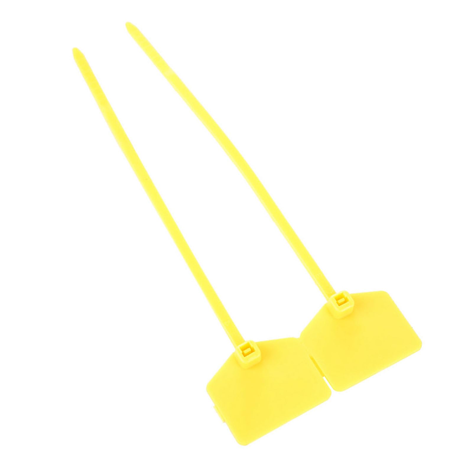 100Pcs Selflocking Label Tag for Clothing and Bag Safety, Easytouse Plastic Lock Ties for Railway and Mining Industries